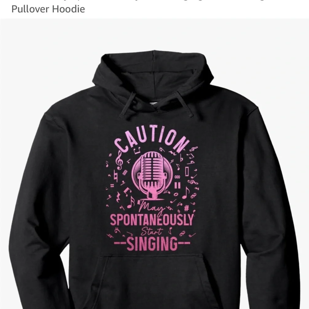 NAVY Hoodie Karaoke Pink Singing Graphic - Picture 6 of 6